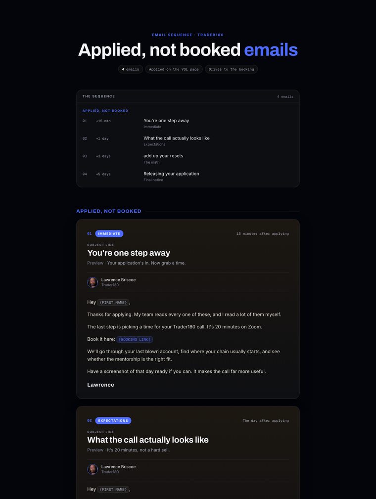 Applied, not booked preview