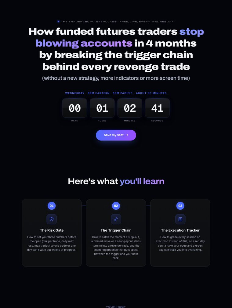 Registration page preview